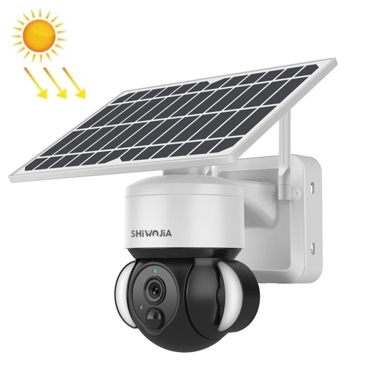 SHIWOJIA Waterproof WiFi Solar Dome IP Camera, Support Two-way Audio & PIR Motion Detection & Night Vision & TF Card, SHIWOJIA SHIWOJIA Waterproof WiFi Solar Dome IP Camera, Support Two-way Audio & PIR Motion Detection & Night Vision & TF Card, SHIWOJIA